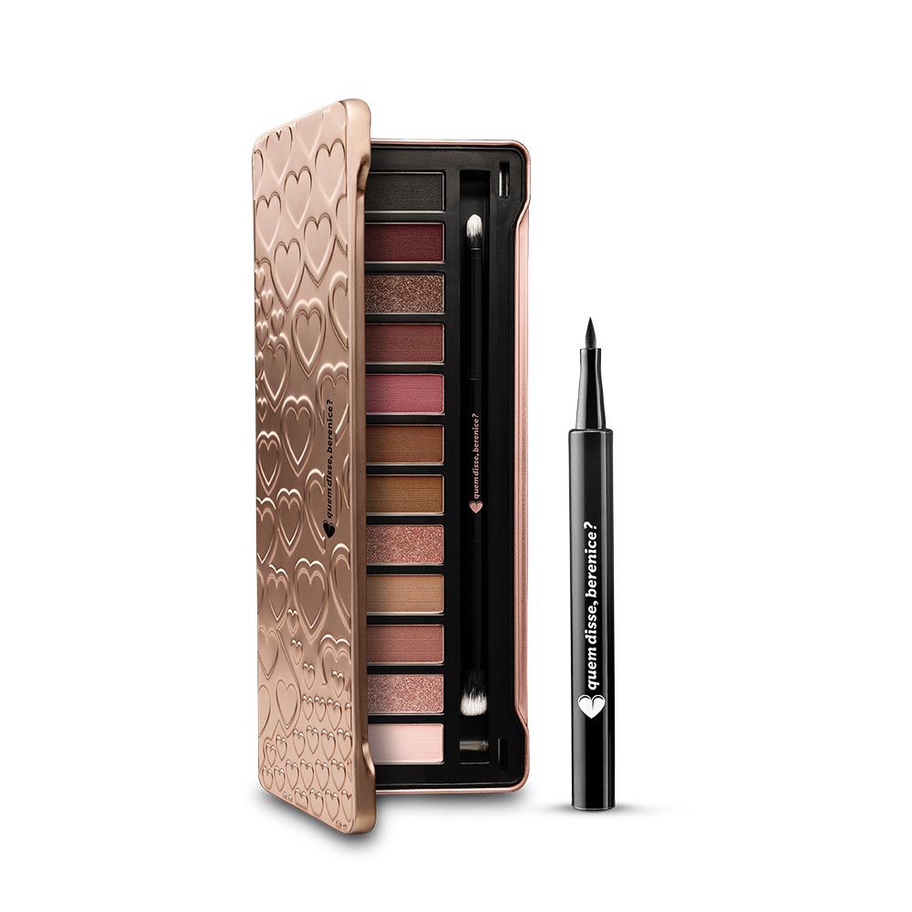 Kit Paleta de Sombras Adoro Rosês + Caneta Delineadora Fininha