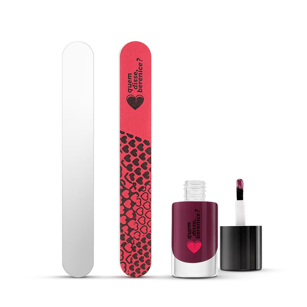 Kit Esmalte Vinhito + Lixa de Unha com Espelho