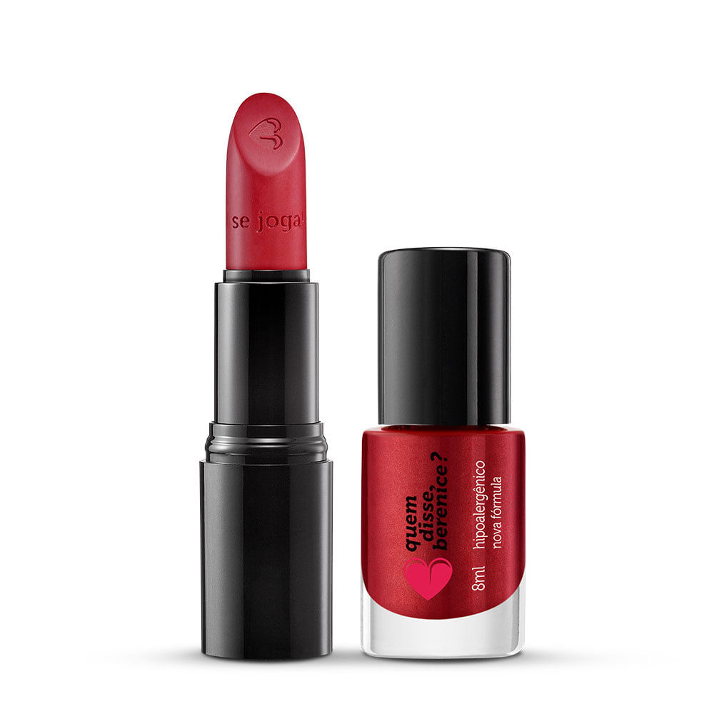 Kit Esmalte Vermelhérrimo + Batom Mate Vermelito